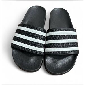 adidas Black and White Kids Sandals